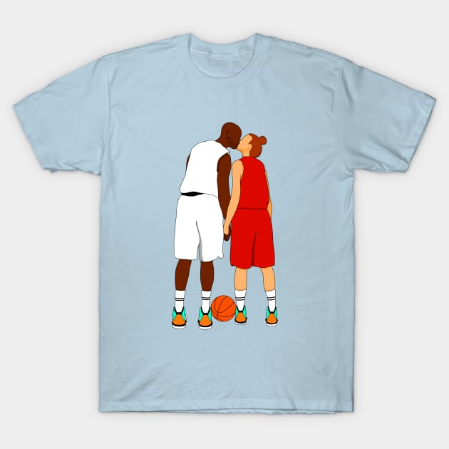 Basketball couple T-Shirt by cariespositodesign